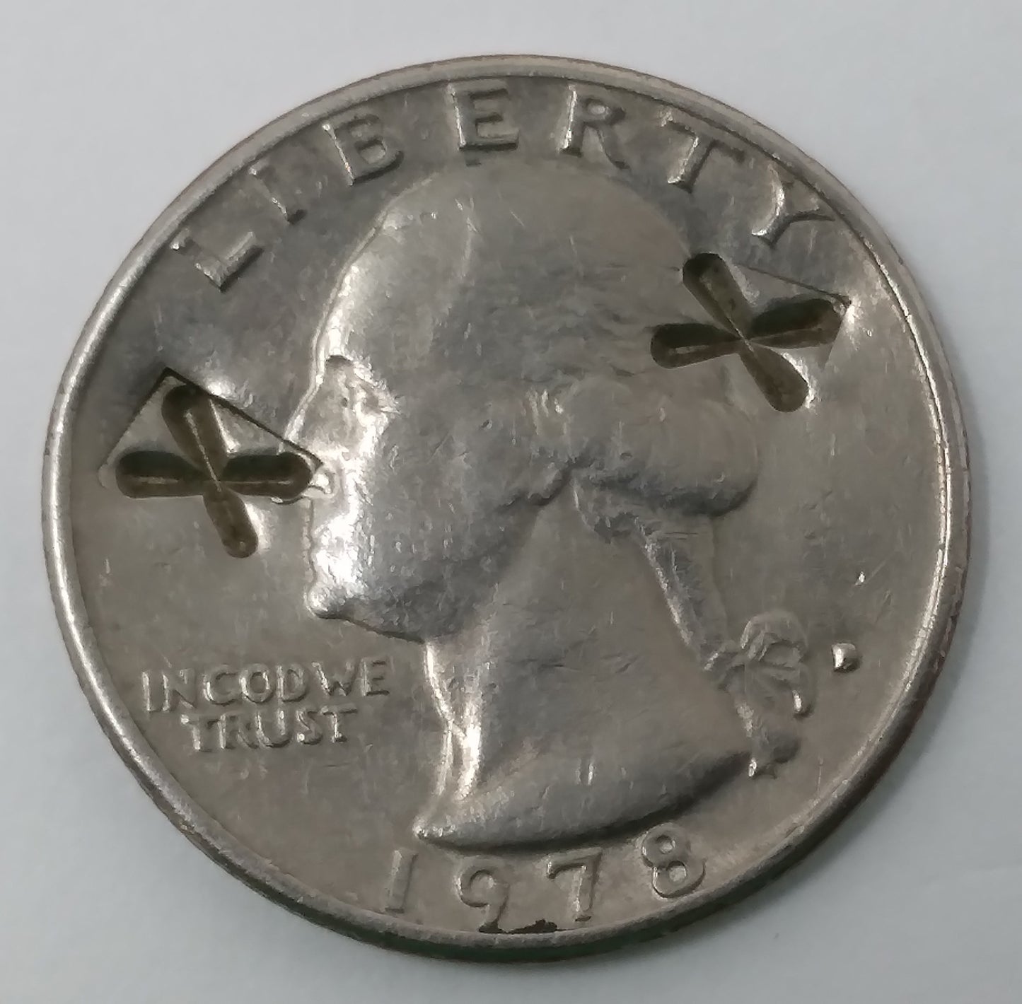 1978 Counter Stamped xx Washington Quarter