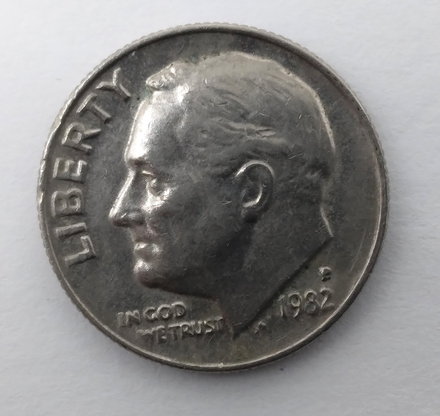 1982 Roosevelt Dime Die Crack Reverse Error!