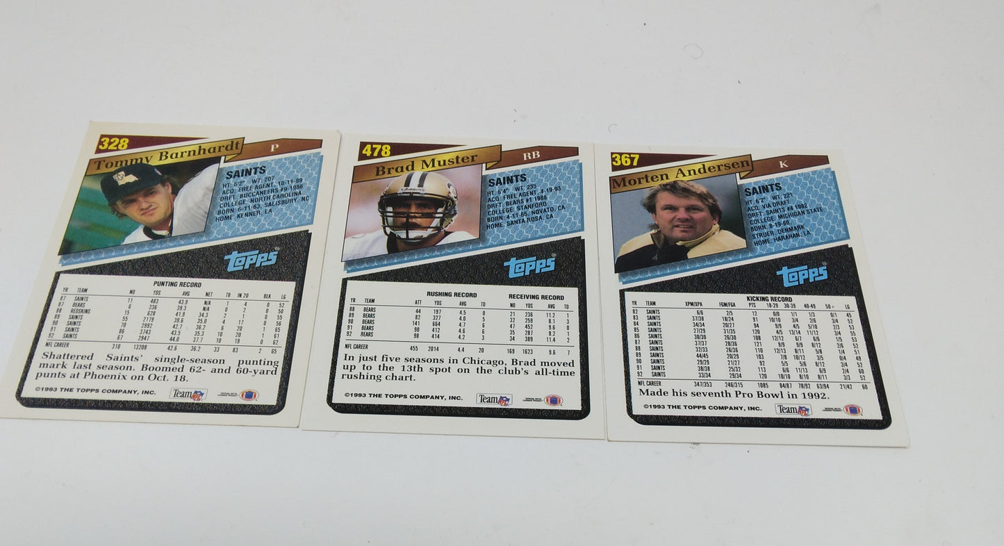 1990S SAINTS NFL TOPPS FOOTBALL CARDS COLLECTION (3)