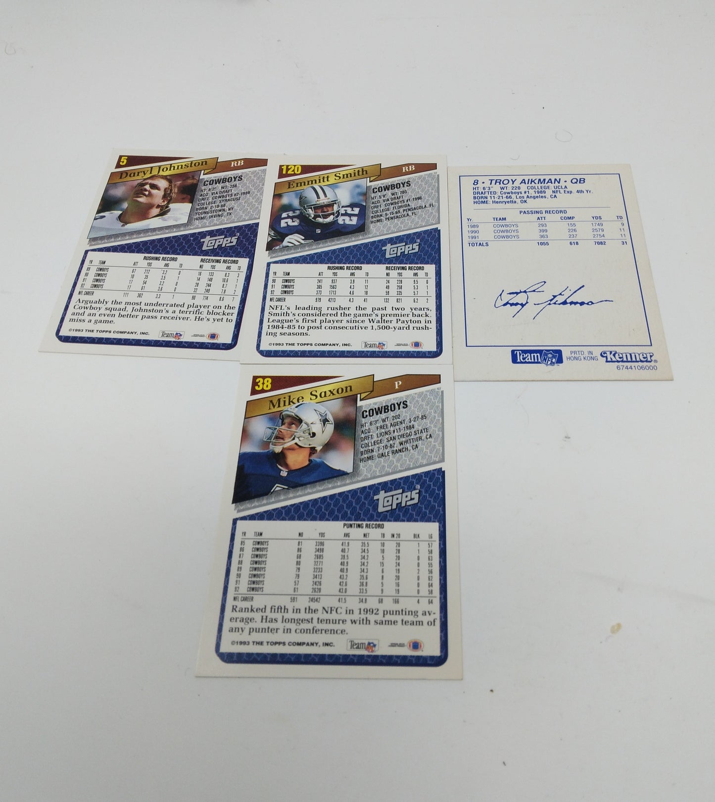 1990S COWBOYS NFL TOPPS FOOTBALL CARDS COLLECTION (4)
