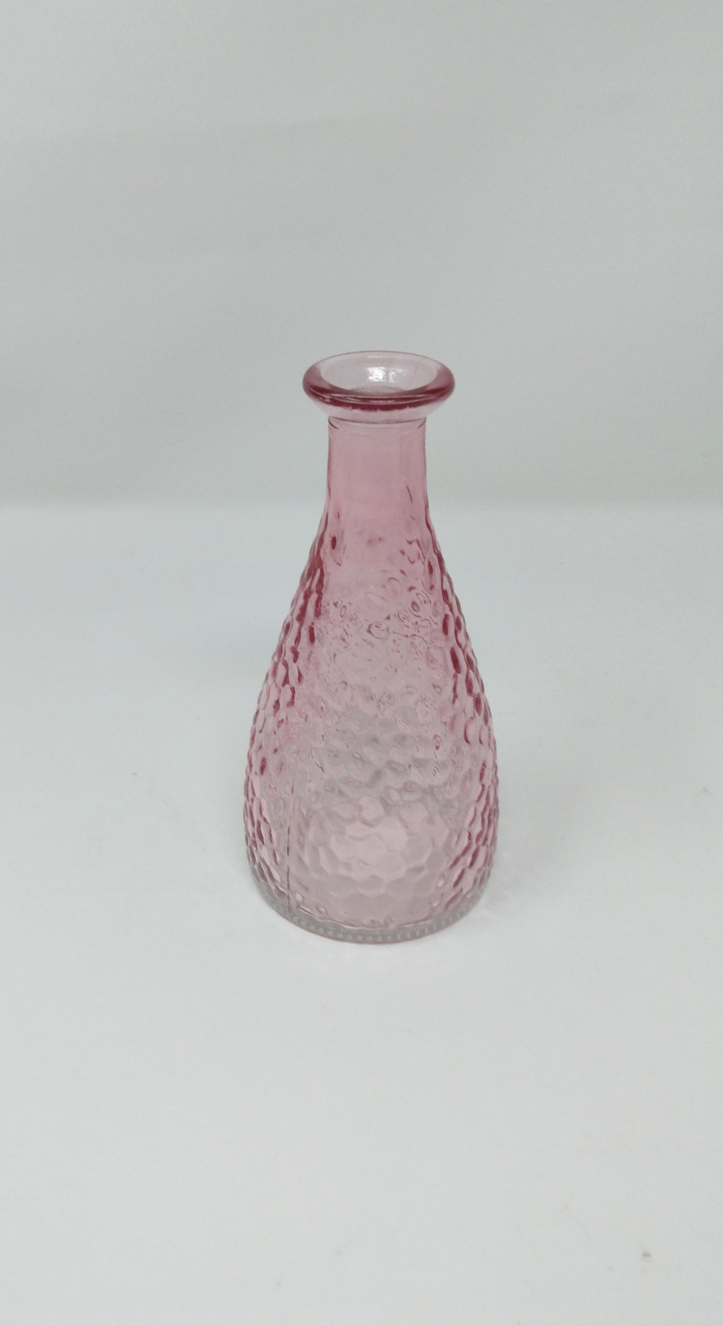 Pink Bubble Glass Vass and Crystal Ball Stopper