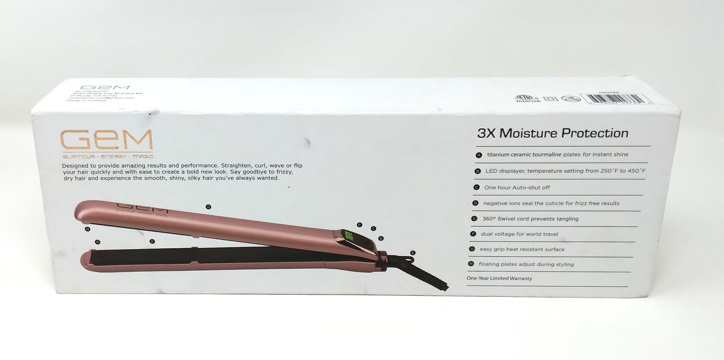 GEM 3X Moisture Protection 1" Digital Styling Iron
