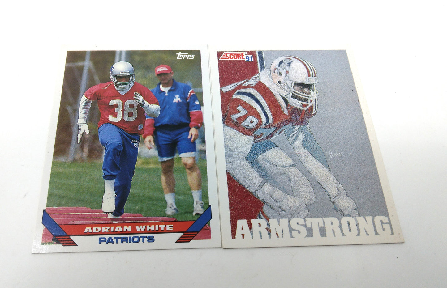 1990S PATRIOTS NFL TOPPS FOOTBALL CARDS COLLECTION (2)