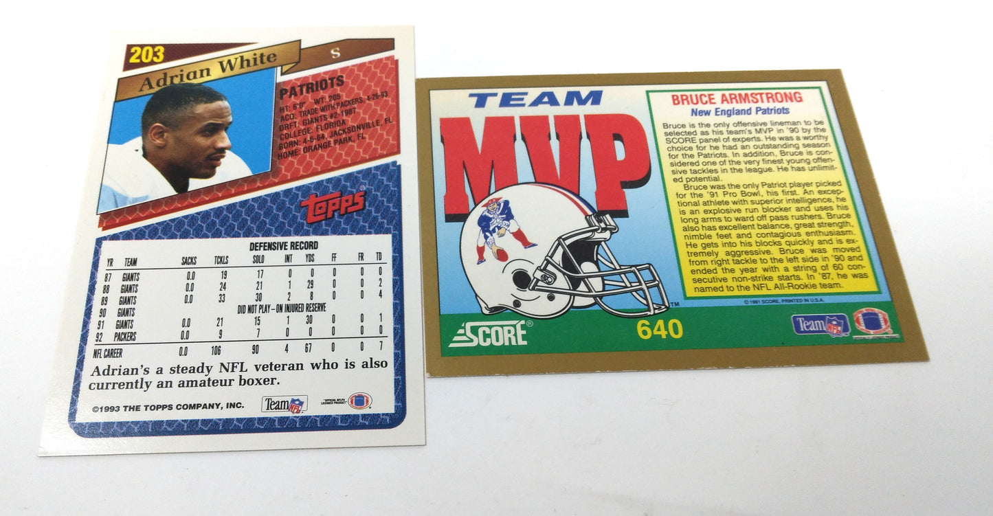1990S PATRIOTS NFL TOPPS FOOTBALL CARDS COLLECTION (2)