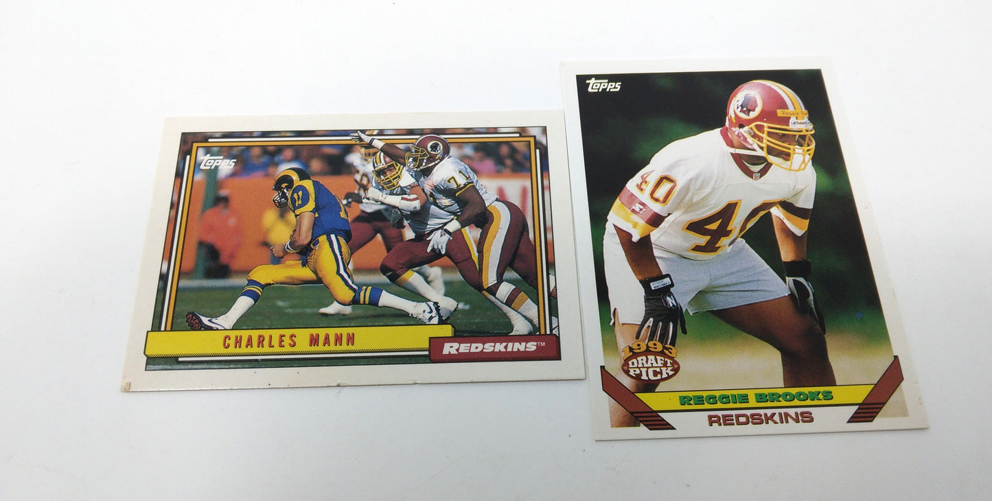 1992 WASHINGTON REDSKINS NFL TOPPS FOOTBALL CARDS COLLECTION (2)