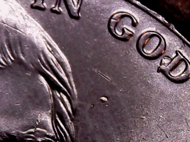 2023 P Jefferson Nickel Obverse Die Chip Error D & GOD