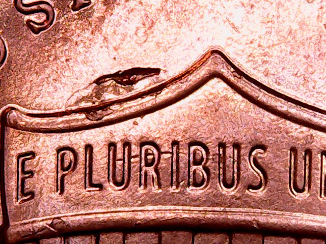 2020 P Lincoln Shield Cent Huge Retained Cud Die Break Reverse