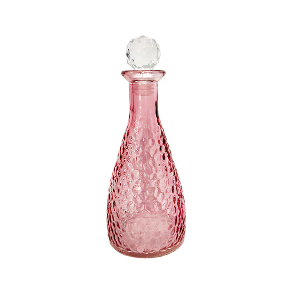 Set 4 Vases Pink Purple Green and Clear