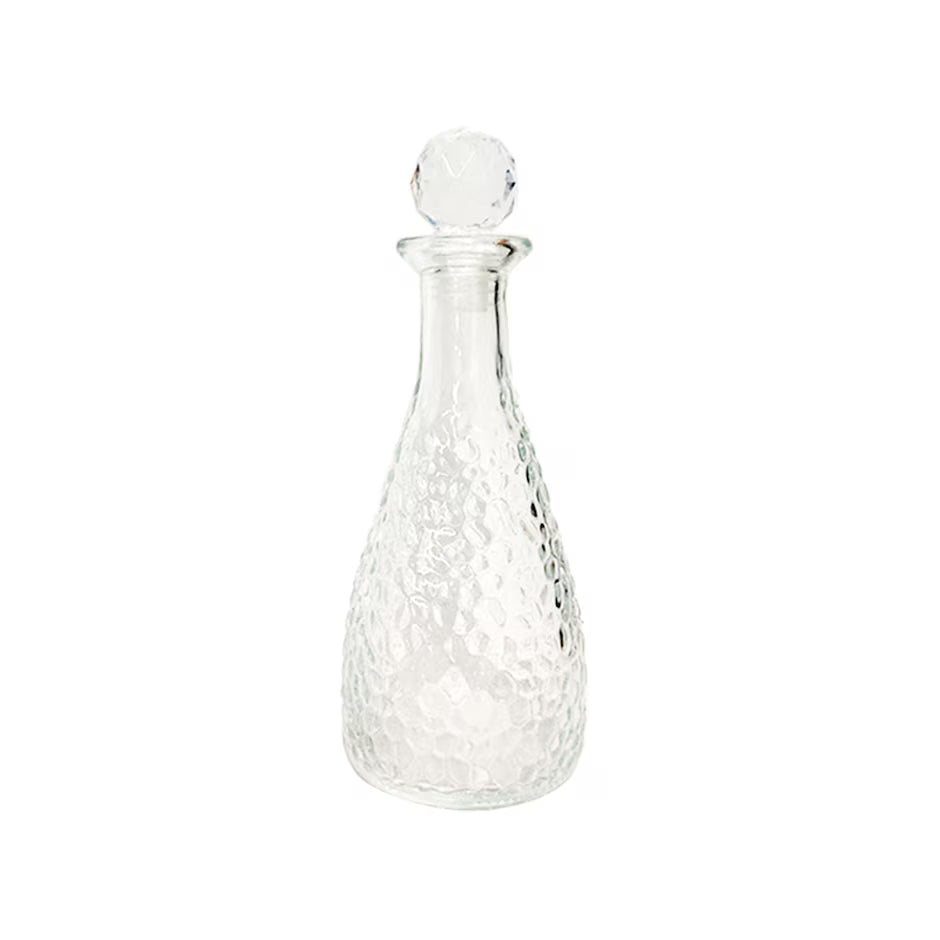 Set 4 Vases Pink Purple Green and Clear