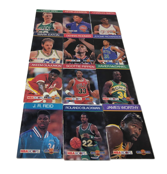 BASKETBALL 1990  NBA HOOPS BOOK COLLECTION (12)