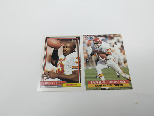 1990S KANSAS CITY CHIEFS NFL TOPPS FOOTBALL CARDS COLLECTION (2)