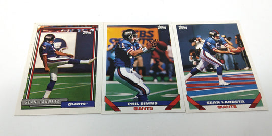 1990S NEW YORK GIANTS NFL TOPPS FOOTBALL CARDS COLLECTION (3)