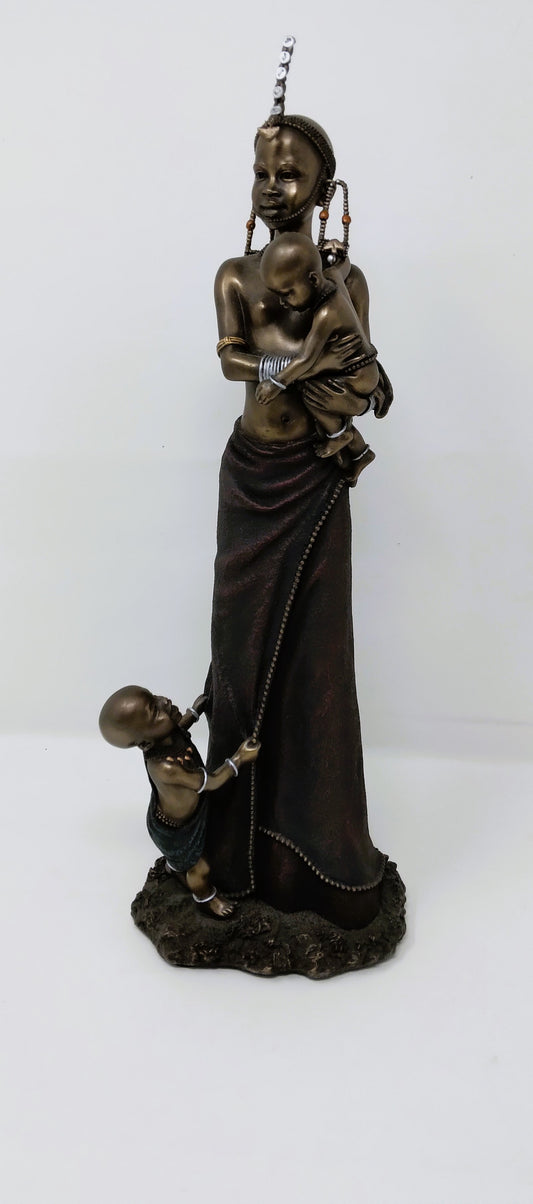 The Soul Journeys Maasai "CHUNGA Gentle Hands" Sculpture is a limited edition
