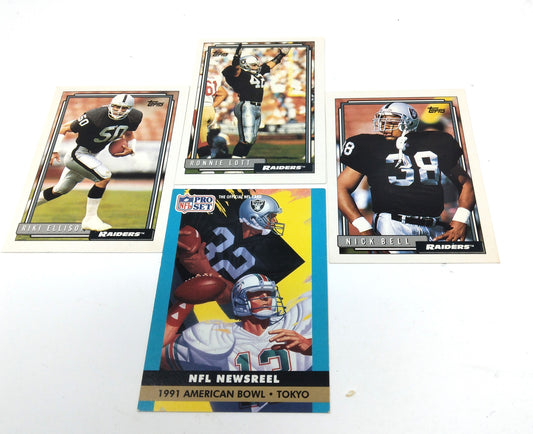 1990S RAIDERS NFL TOPPS FOOTBALL CARDS COLLECTION (4)