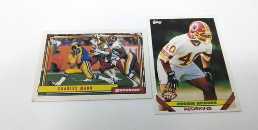 1992 WASHINGTON REDSKINS NFL TOPPS FOOTBALL CARDS COLLECTION (2)