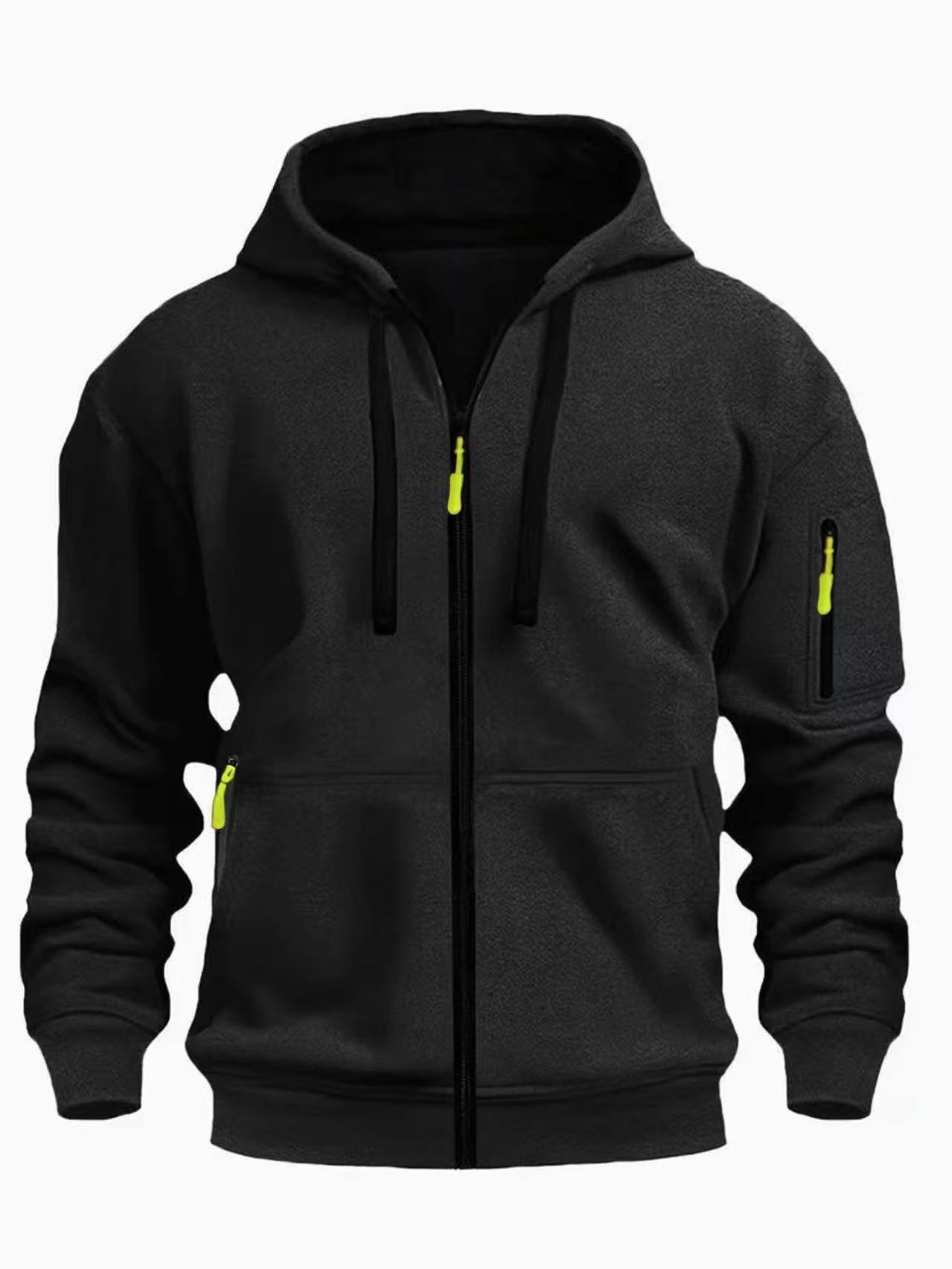 Zipper Hooded Sweatshirt Men's Sports Casual Cardigan Coat
